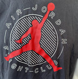 Nike Jordan Men's Jumpman Air Jordan Flight Club Black Short Sleeve Shirt Size L