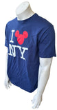 Disney Men's Mickey Mouse I Love NY Graphic Navy Short Sleeve Shirt Size Medium