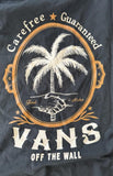 Anvil Men's Vans Off The Wall Carefree Guaranteed Graphic Black Shirt Size Large
