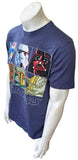 Disney Men's Star Wars Character Graphic Blue Short Sleeve Shirt Size Medium