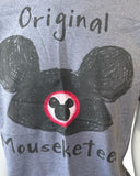 Disney Men's Mickey Mouse Original Mouseketeer Gray Shirt Size Medium