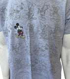 Disney Men's Mickey Mouse Through The Years Graphic Gray Shirt Size Medium