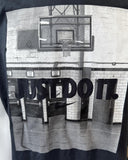 Nike Dri-Fit Men's Just Do It Basketball Court Graphic Black Shirt Size Large
