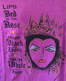 Disney Women's Snow White Evil Queen Lips Red As The Rose Pink Shirt Size 3XL