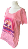 Disney Women's The Lion King Hakuna Matata Pink Short Sleeve Shirt Size Large