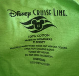Disney Boys Mickey Mouse Wave Seeker Castaway Cay Green Shirt Size X-Small