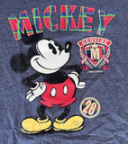 Disney Boys Mickey Mouse Genuine Original Graphic Navy Shirt Size Medium