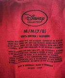 Disney Boys Mickey Mouse Donald Pluto Graphic Red Short Sleeve Shirt Size Medium
