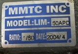 MMTC LIM-50APD Gear Box Speed Reducer 1:60 Ratio