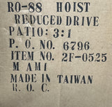 Mami R0-88 Reduced Drive Hoist 3:1 Ratio 2F-0525