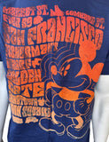 Disney Men's Mickey Mouse San Francisco Navy Short Sleeve Shirt Size Medium