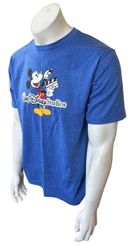 Disney Men's Mickey Mouse Walt Disney Studios Graphic Blue Shirt Size Medium