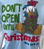 Disney Men's Donald Duck Don't Open Until Christmas New York City Shirt Size M