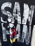 Disney Men's Mickey Mouse San Francisco Graphic Black Short Sleeve Shirt Size XL