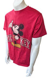 Disney Men's Classic Mickey Mouse Since 1928 Red Short Sleeve Shirt Size Large