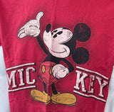 Disney Men's Classic Mickey Mouse Since 1928 Red Short Sleeve Shirt Size Large