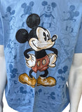 Disney Men's Classic Mickey Mouse Model No. 1 Blue Short Sleeve Shirt Size Large