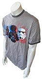 Disney Men's Star Wars Character Graphic Gray Short Sleeve Shirt Size Large