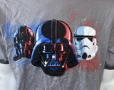 Disney Men's Star Wars Character Graphic Gray Short Sleeve Shirt Size Large
