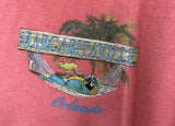 Margaritaville Men's Orlando Livin For The Weekend Graphic Pink Shirt Size Large