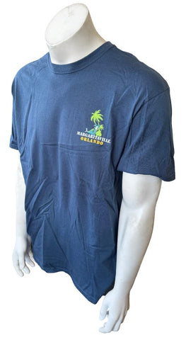 Margaritaville Men's Orlando Chill Graphic Blue Short Sleeve Shirt Size Large