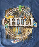 Margaritaville Men's Orlando Chill Graphic Blue Short Sleeve Shirt Size Large