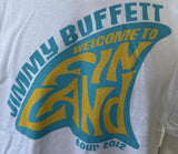 Gildan Men's Jimmy Buffett Welcome To Fin Land Tour 2012 White Shirt Size Large