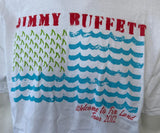 Anvil Men's Jimmy Buffett Welcome To Fin Land Tour 2012 White Shirt Size Large