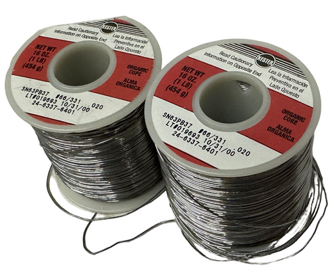 Lot of (2) Kester 24-6337-6401 Leaded Wire Solder 0.020" Diameter 24 AWG 1.92 LB