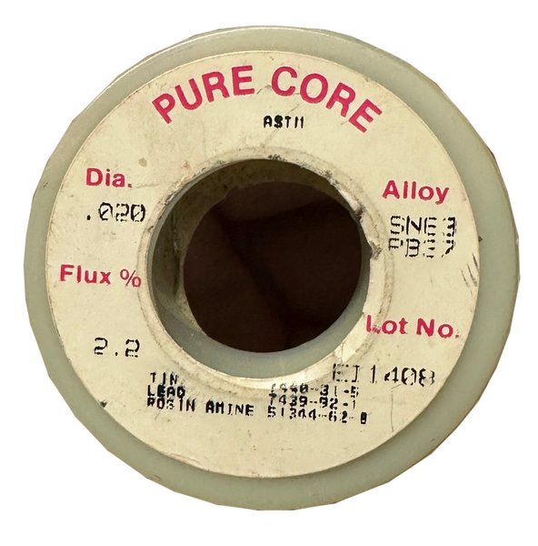 Alpha Metals Pure Core Wire Solder Water-Soluble Flux 2.2% 0.020