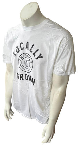 Men's Chipotle Mexican Grill Locally Grown Graphic White Shirt Size Large