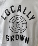 Men's Chipotle Mexican Grill Locally Grown Graphic White Shirt Size Large