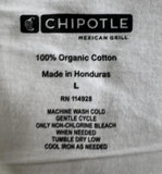 Men's Chipotle Mexican Grill Locally Grown Graphic White Shirt Size Large