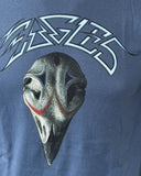Gildan Men's Eagles Skull Graphic Blue Short Sleeve Shirt Size Small