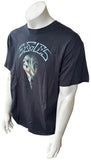 Anvil Men's Eagles Skull Graphic Black Short Sleeve Shirt Size Large