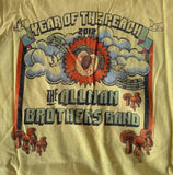 Anvil Men's Allman Brothers Band Year Of The Peach 2012 Yellow Shirt Size Large