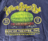 Anvil Men's The Allman Brothers Band Beacon Theater 2012 Navy Shirt Size Large