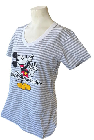 Disney Women's Mickey Mouse Walt Disney Studios Striped Shirt Size Medium