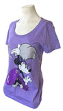 Disney Women's Minnie Mouse Dancing Las Vegas Purple Shirt Size Medium