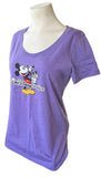 Disney Women's Mickey Mouse Walt Disney Studios Purple Shirt Size Medium