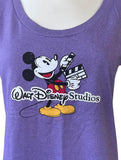 Disney Women's Mickey Mouse Walt Disney Studios Purple Shirt Size Medium