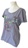 Disney Women's Mickey Mouse New York City Graphic Gray Shirt Size Medium
