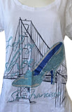 Disney Women's Cinderella Left My Shoe In San Francisco White Shirt Size Medium