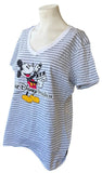 Disney Women's Mickey Mouse Walt Disney Studios Striped Shirt Size X-Large
