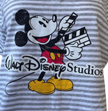 Disney Women's Mickey Mouse Walt Disney Studios Striped Shirt Size X-Large
