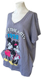 Disney Women's Mickey Mouse & Minnie Mouse Sweethearts Since 1928 Shirt Size 3XL