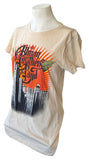 Bay Island Women's Allman Brothers Band Year Of The Peach Beige Shirt Size Large