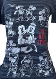 Disney Women's Mickey Mouse & Minnie Mouse Through The Years Black Shirt Size M