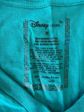 Disney Women's Frozen Elsa Graphic Teal Short Sleeve Shirt Size Medium