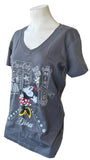 Disney Women's Minnie Mouse The One & Only Diva Graphic Gray Shirt Size Medium